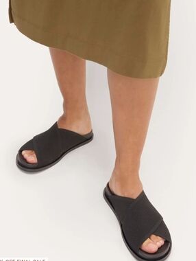 Everlane ReKnit Form Crossover Sandals Women's Size 9 Black New Resort Wear